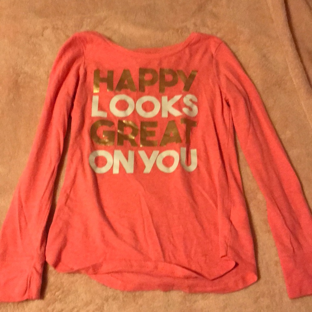 Pink shirt with really nice lettering